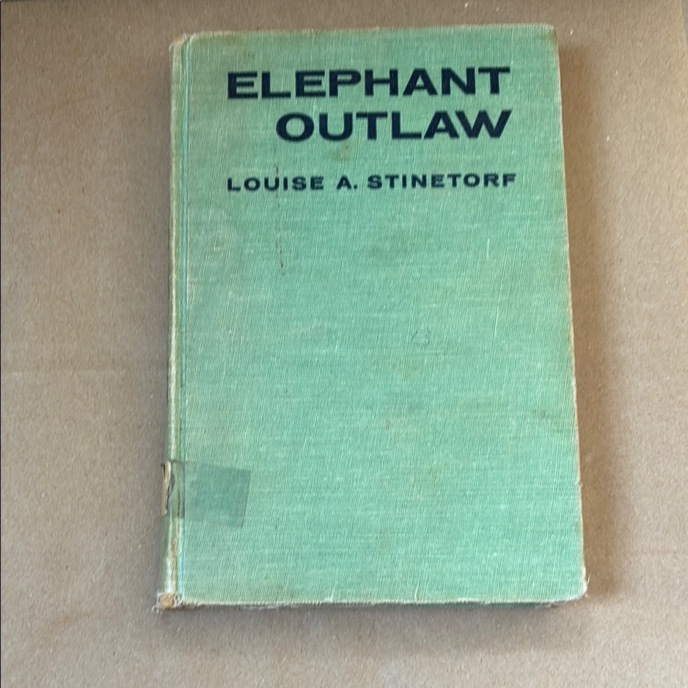 Green Hardcover Book - Elephant Outlaw